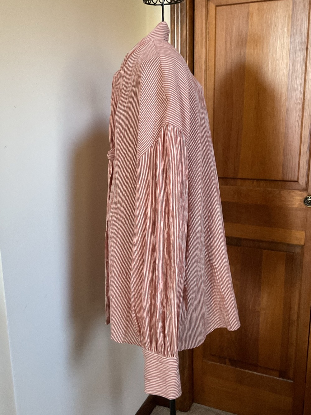 ZW COLLECTION STRIPED TIE SHIRT, small, New - Picture 3 of 7
